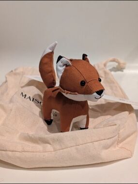 MAISON KITSUNE Bag Charm Orange lw06905ww0081 p899! Brand New!